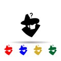 detective question black and white multi color icon. Simple glyph, flat vector of crustaceans icons for ui and ux, website or Royalty Free Stock Photo