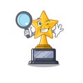 Detective star trophy with the character shape