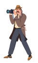 Detective taking photos, private investigator