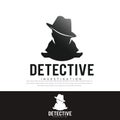 Detective template logo.investigation concept,criminal illustration vector