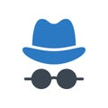 Detective vector glyph color icon Royalty Free Stock Photo