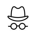 Detective vector thin line icon Royalty Free Stock Photo