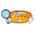 Detective waist bag in the shape mascot Royalty Free Stock Photo