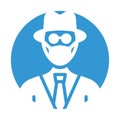 Detective Wearing mask Vector Icon which can easily modify or edit Royalty Free Stock Photo