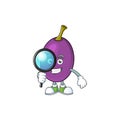 Detective winne fruit with mascot for beverage