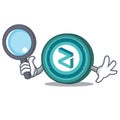 Detective Zilliqa coin character cartoon