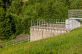 Detention basin dam on Cermna river, Czech Republ Royalty Free Stock Photo