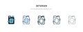 Detergen icon in different style vector illustration. two colored and black detergen vector icons designed in filled, outline,