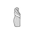 Detergent bottle clean vintage illustration design