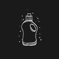 Sketch icon in black - Detergent Bottle