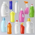 Detergent bottle vector plastic blank container with detergency liquid and mockup household cleaner product for laundry