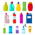 Detergent bottle vector plastic blank container with detergency liquid and mockup household cleaner product for laundry