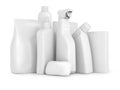 Detergent bottles and chemical cleaning supplies Royalty Free Stock Photo