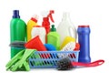 Detergent and cleaning tools Royalty Free Stock Photo