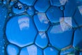 Detergent foam bubble with blue tone for background. Close up Royalty Free Stock Photo