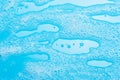 Detergent foam, shampoo, soap bubbles on blue background. The concept of cleanliness, cleani Royalty Free Stock Photo