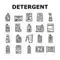 Detergent Organic Laundry Soap Icons Set Vector Royalty Free Stock Photo