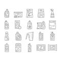 Detergent Organic Laundry Soap Icons Set Vector . Royalty Free Stock Photo