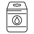 Detergent pack icon, outline style