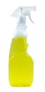 Detergent spray bottle on a white background. Isolate clear plastic bottle with glass cleaner Royalty Free Stock Photo