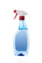 Detergent in spray bottle for window, floor, bathroom cleaning with sprayer isolated on white background Royalty Free Stock Photo