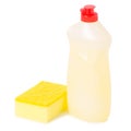 Detergent for utensils and yellow sponge