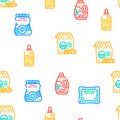 Detergent Washing Vector Seamless Pattern Royalty Free Stock Photo