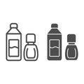 Detergents line and glyph icon. Household vector illustration isolated on white. Cleaner outline style design, designed