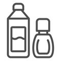 Detergents line icon. Household vector illustration isolated on white. Cleaner outline style design, designed for web