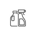 Detergents and soap line icon