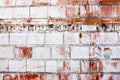 Deteriorated brick wall