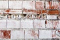Deteriorated brick wall