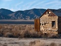 Deteriorating homestead in the northern Nevada desert Royalty Free Stock Photo