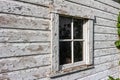 Deteriorating 19th century barn wall and window texture background Royalty Free Stock Photo