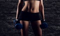 Determinated girl at the gym ready to start fitness lesson Royalty Free Stock Photo