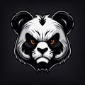 Determined and Aggressive Panda. Vector Icon Cartoon Character. Wildlife Animal Logo