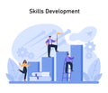 Determined professionals ascend in skills development.