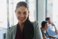 Determined to run the most productive department. Portrait of a confident young woman working a modern office with her Royalty Free Stock Photo