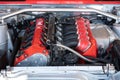 Detials of the powerful 6-cylinder engine of the BMW e30 Royalty Free Stock Photo