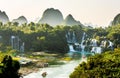 View of detian waterfall,guangxi.NO.2 Royalty Free Stock Photo