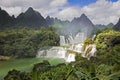 Detian Waterfalls in China, also known as Ban Gioc in Vietnam Royalty Free Stock Photo