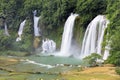 Detian Waterfalls in China, also known as Ban Gioc in Vietnam Royalty Free Stock Photo