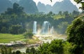 Detian waterfalls in Guangxi province China Royalty Free Stock Photo