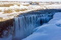 Detifoss waterfall at twilight in Iceland Royalty Free Stock Photo