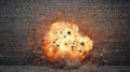 detonation wall explosion Royalty Free Stock Photo