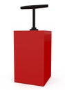 Detonator Red isolated on white Royalty Free Stock Photo