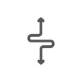 Detour, flexibility line icon.