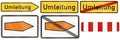 Detour Signs In Germany Royalty Free Stock Photo