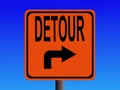 Detour to right sign