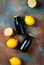 Detox activated charcoal black lemonade